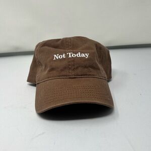 Brown not today hat